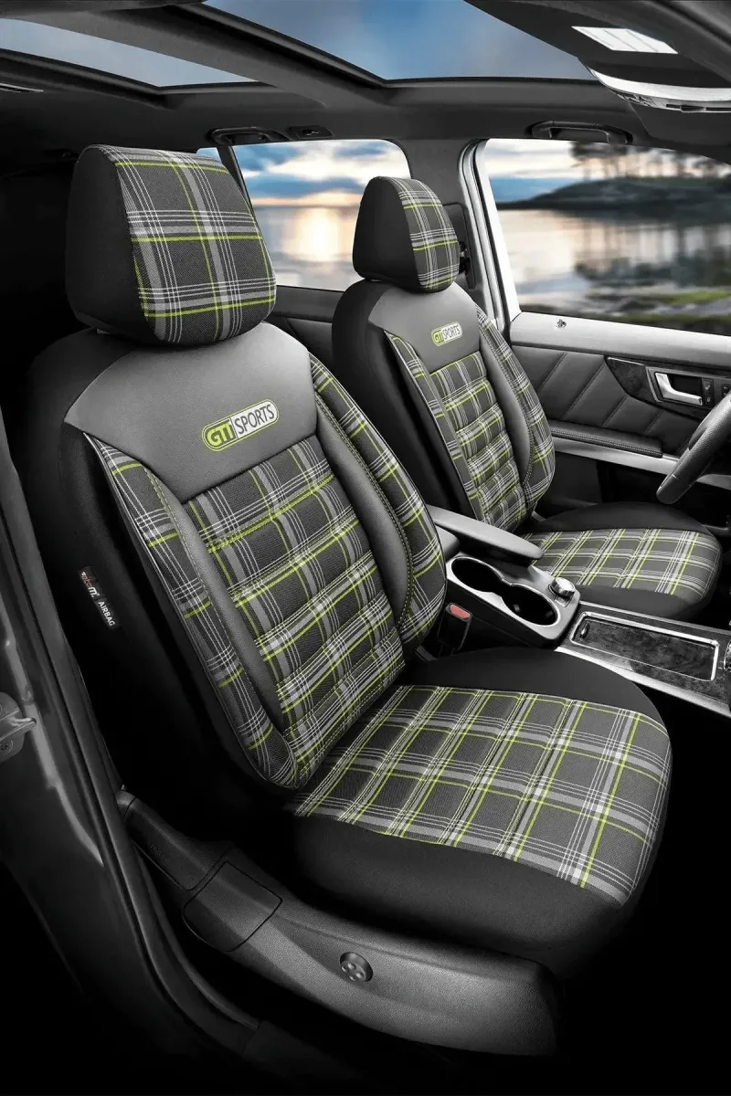 Otom GTI Yeşil Çizgili Araç Koltuk Kılıfı